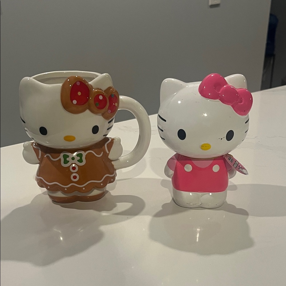 Hello Kitty Red and White Mug and Figurine Set